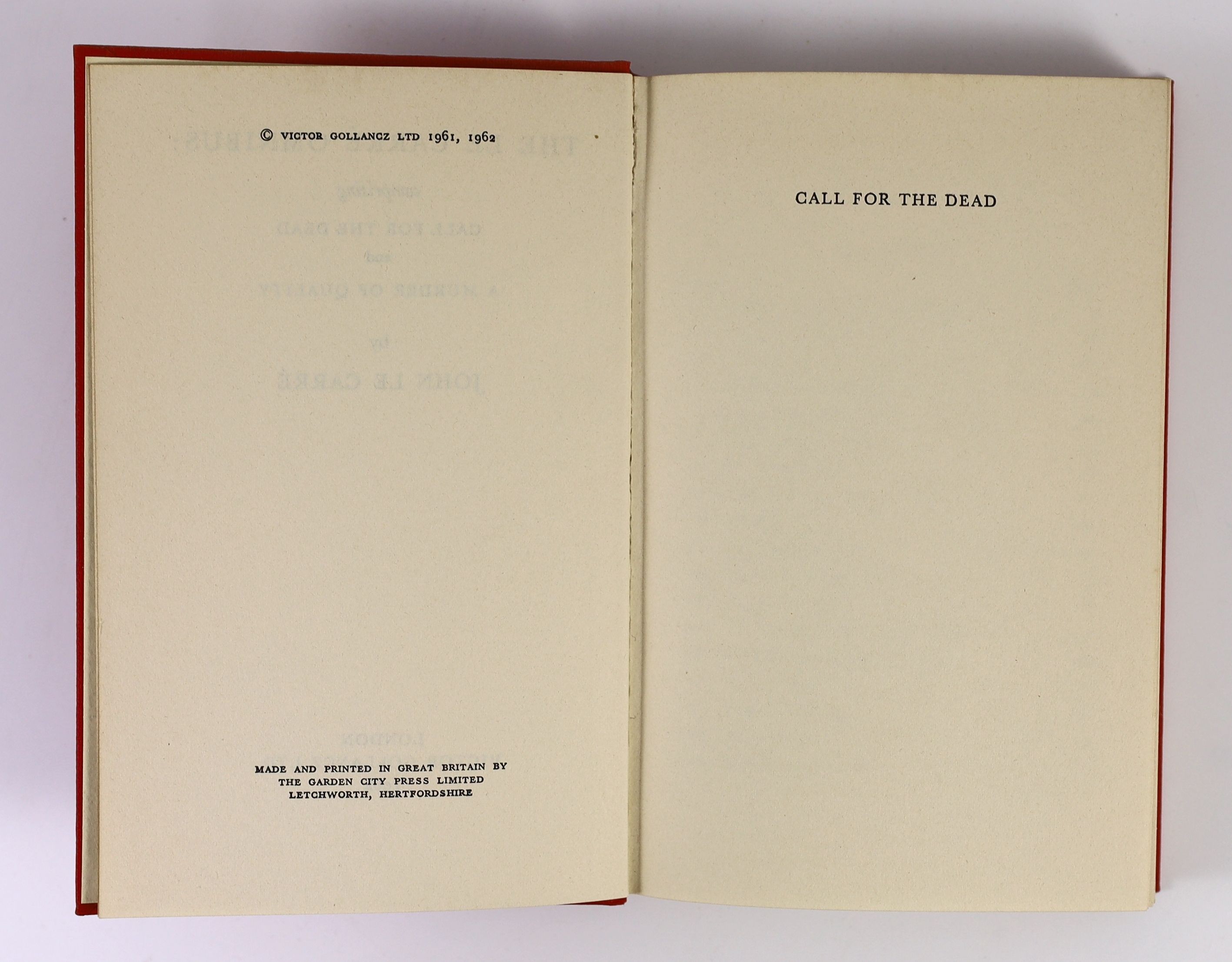 Le Carre, John - The Le Carre Omnibus, 1st edition, 8vo, in clipped d/j, with small tears to foot of jacket spine and top of front panel, Victor Gollancz, London, 1964